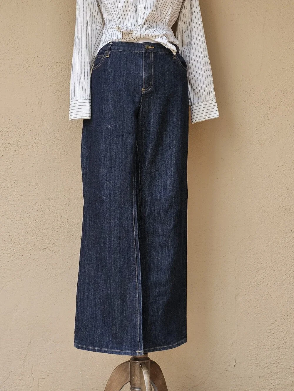 Michael Kors Wide Leg Dark Wash Jeans Size 14